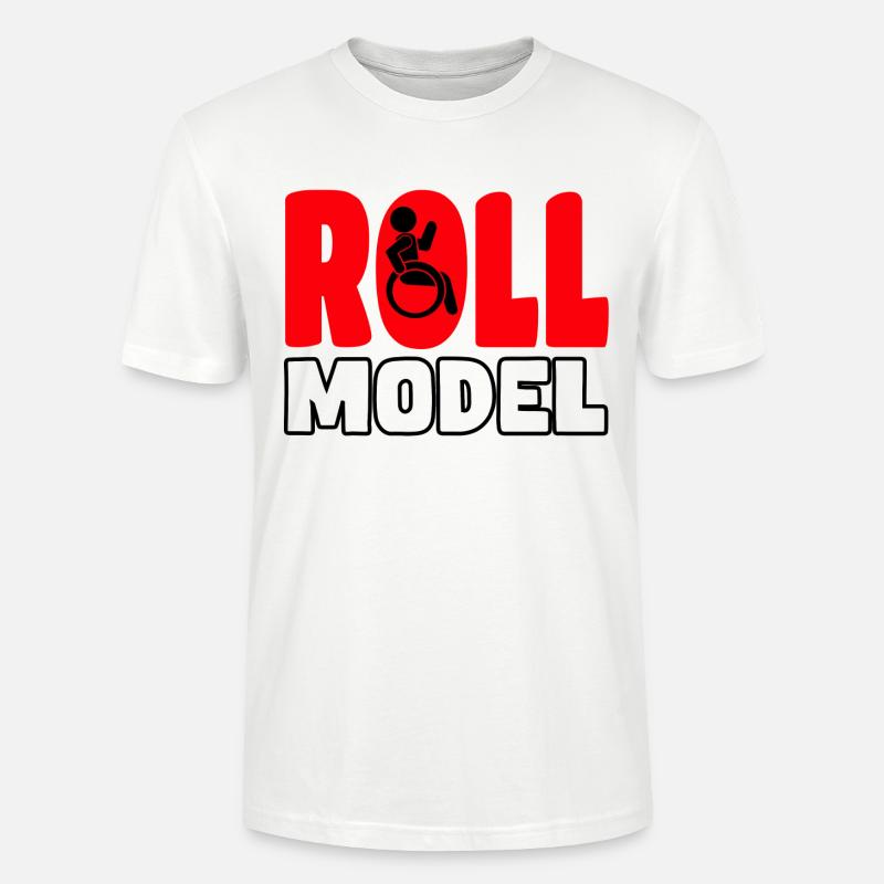 Jeder Rollstuhlfahrer ist ein Rollenmodell* - Stanley/Stella Unisex Bio-T-Shirt CRAFTER - Weiß