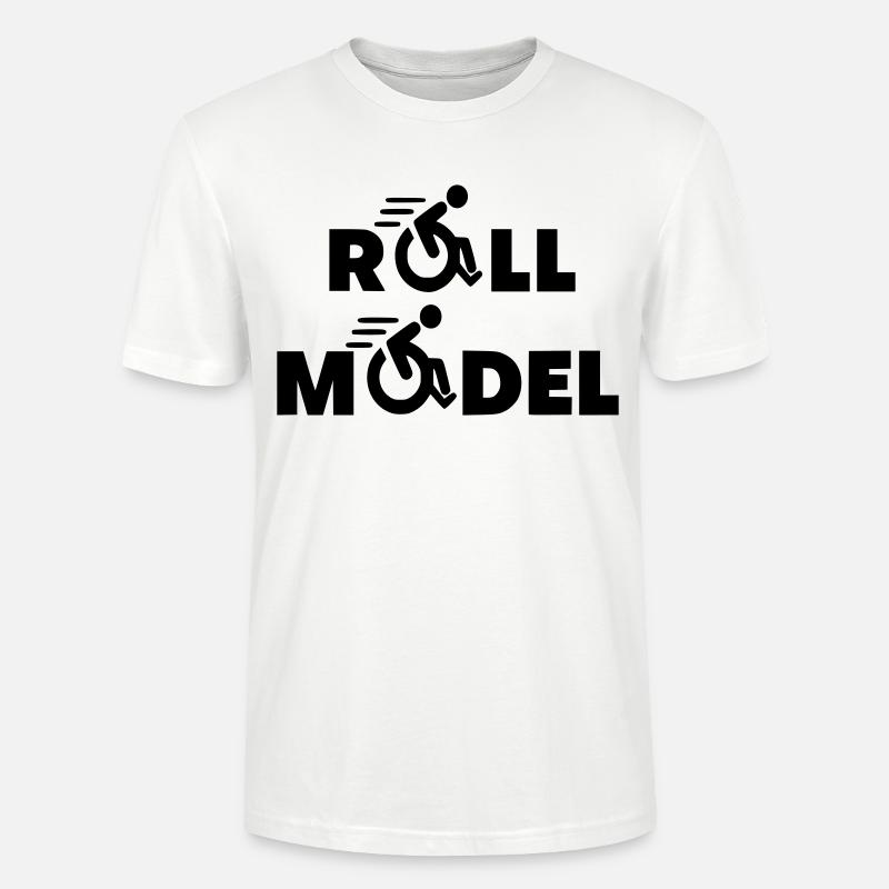 Jeder Rollstuhlfahrer ist ein Vorbild * - Stanley/Stella Unisex Bio-T-Shirt CRAFTER - Weiß