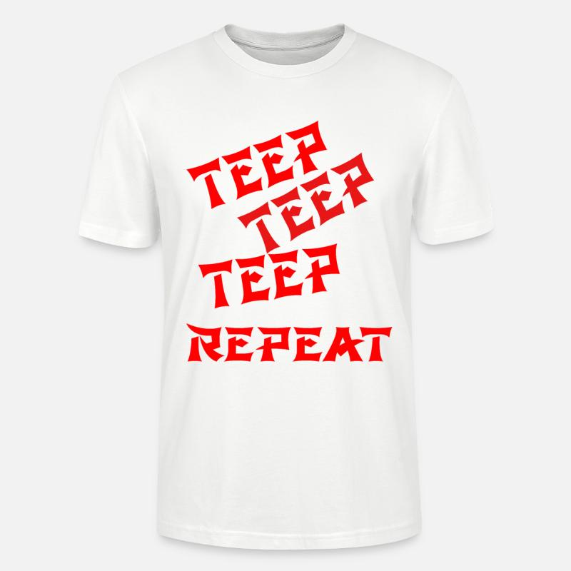 teep teep teep repeat - T-shirt bio CRAFTER Stanley Stella Unisexe - blanc
