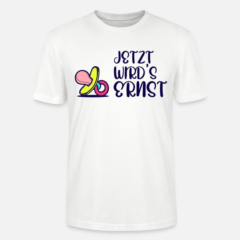 Elternschaft Eltern Geburt Statement Schwanger - Stanley/Stella Unisex Bio-T-Shirt CRAFTER - Weiß