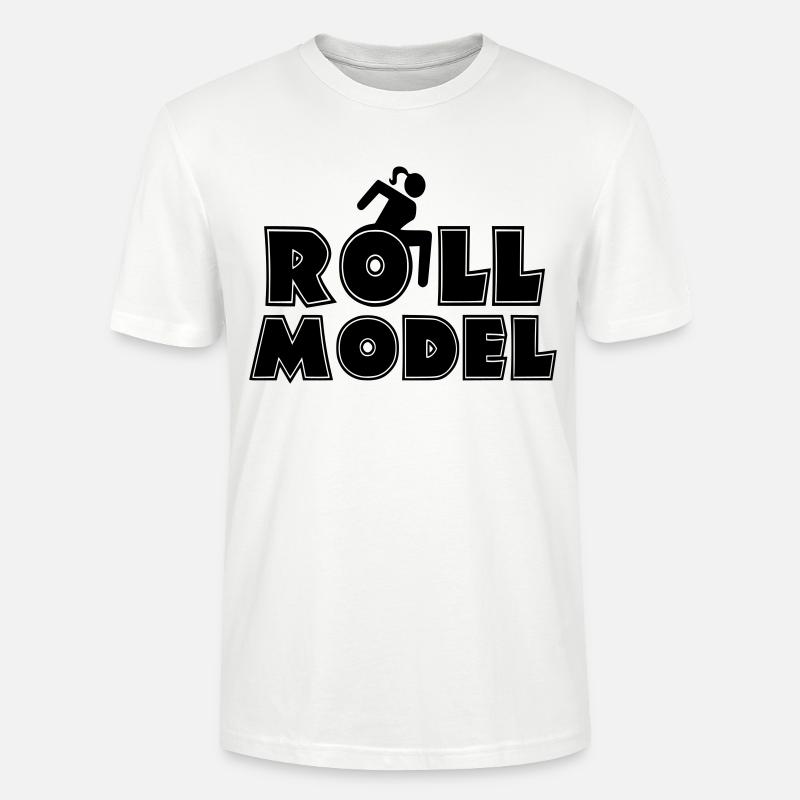 Jeder Rollstuhlfahrer ist ein Vorbild * - Stanley/Stella Unisex Bio-T-Shirt CRAFTER - Weiß