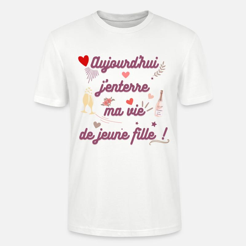 EVJF future mariée. Enterrement vie célibataire - T-shirt bio CRAFTER Stanley Stella Unisexe - blanc