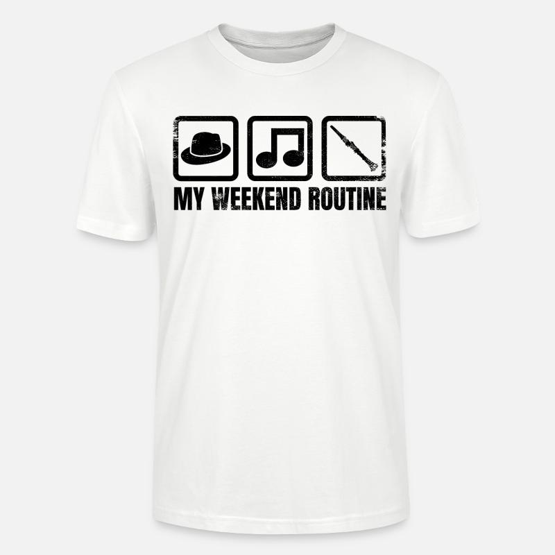Meine Wochenendroutine - Stanley/Stella Unisex Bio-T-Shirt CRAFTER - Weiß