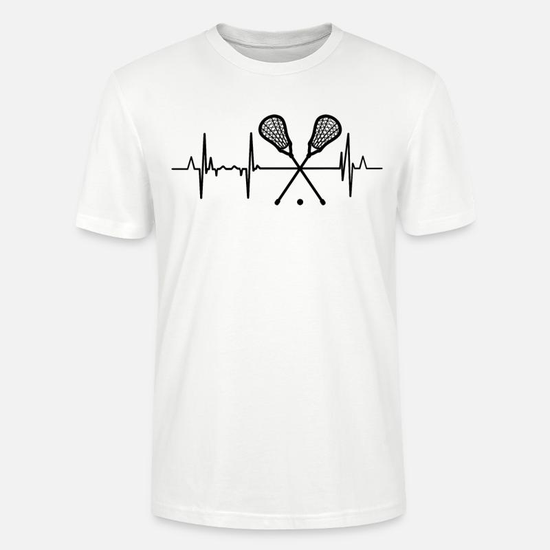 Ligne de cœur de crosse - T-shirt bio CRAFTER Stanley Stella Unisexe - blanc