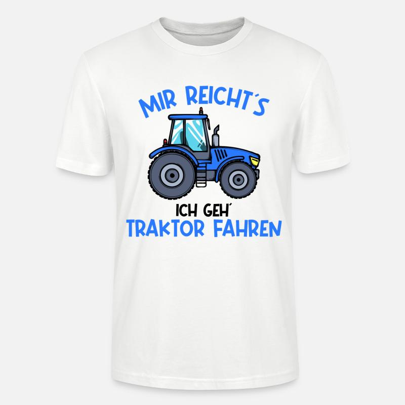 Traktor Statement Nutzfahrzeug Landleben Ackerbau - Stanley/Stella Unisex Bio-T-Shirt CRAFTER - Weiß