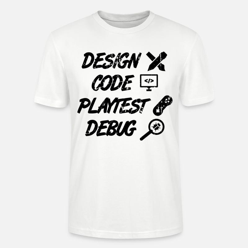 Design Code Playtest Debug - Stanley/Stella CRAFTER Unisex Organic T-Shirt - white