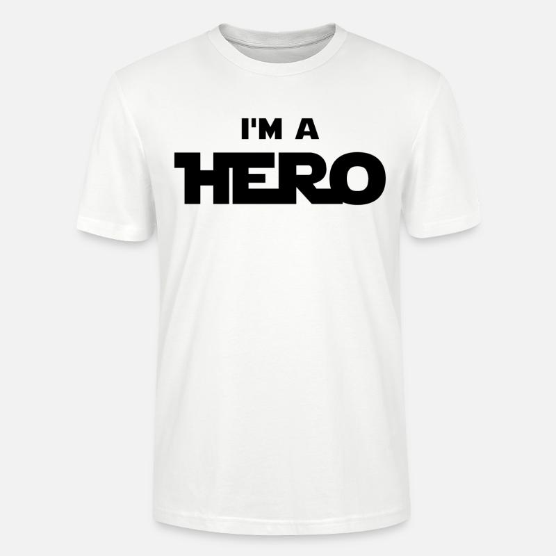 Ich bin ein Held (schwarz) - Stanley/Stella Unisex Bio-T-Shirt CRAFTER - Weiß