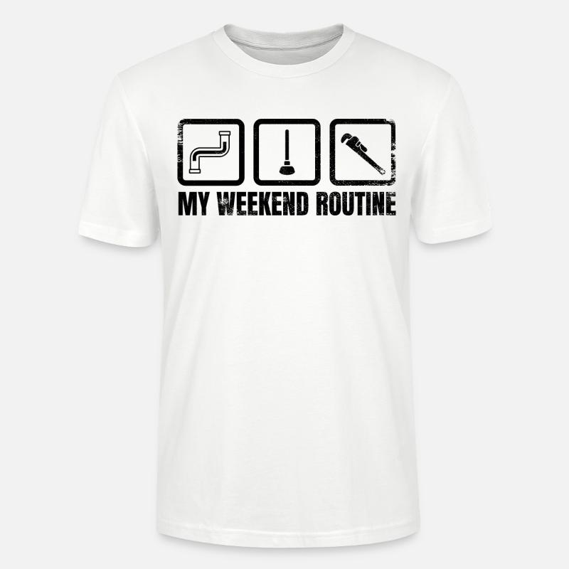 Ma routine du week-end - T-shirt bio CRAFTER Stanley Stella Unisexe - blanc