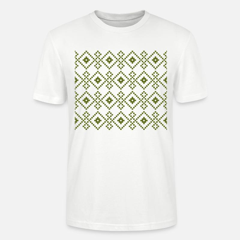 Weihnachtspullover (grün) - Stanley/Stella Unisex Bio-T-Shirt CRAFTER - Weiß