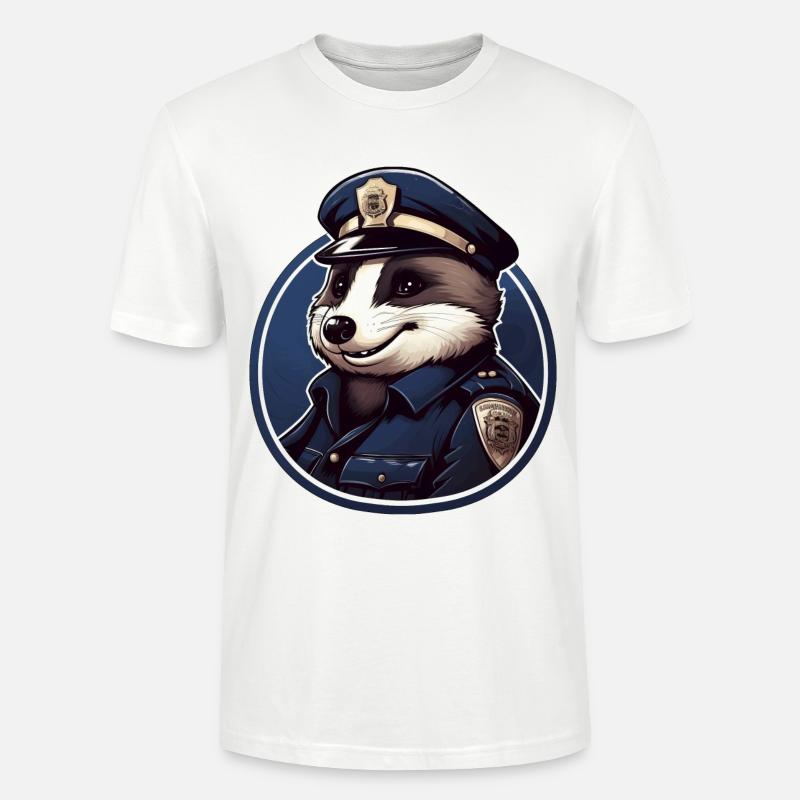 Dachs Polizei - Stanley/Stella Unisex Bio-T-Shirt CRAFTER - Weiß