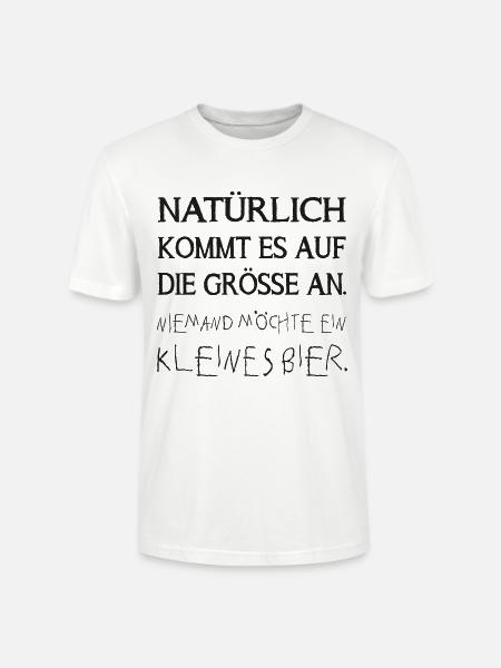 niemand möchte ein kleines bier - Stanley/Stella Unisex Bio-T-Shirt CRAFTER - Weiß