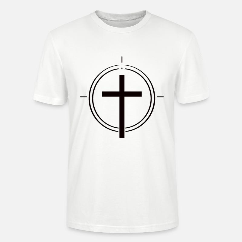 Simplement chrétien – Croix de la foi - T-shirt bio CRAFTER Stanley Stella Unisexe - blanc