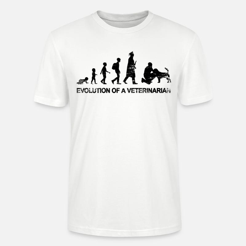 Evolution eines Tierarztes - Stanley/Stella Unisex Bio-T-Shirt CRAFTER - Weiß