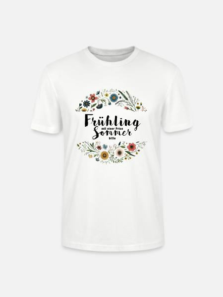 Frühling mit einer Prise Sommer, bitte! - Stanley/Stella Unisex Bio-T-Shirt CRAFTER - Weiß