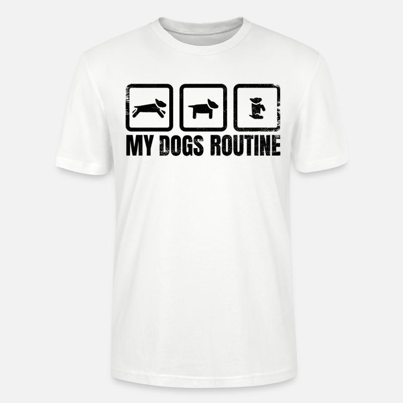 Hunde Routine - Stanley/Stella Unisex Bio-T-Shirt CRAFTER - Weiß