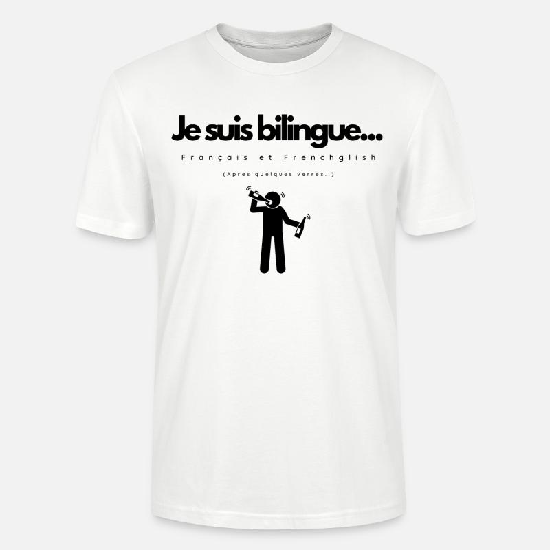 Ich bin zweisprachig - Stanley/Stella Unisex Bio-T-Shirt CRAFTER - Weiß