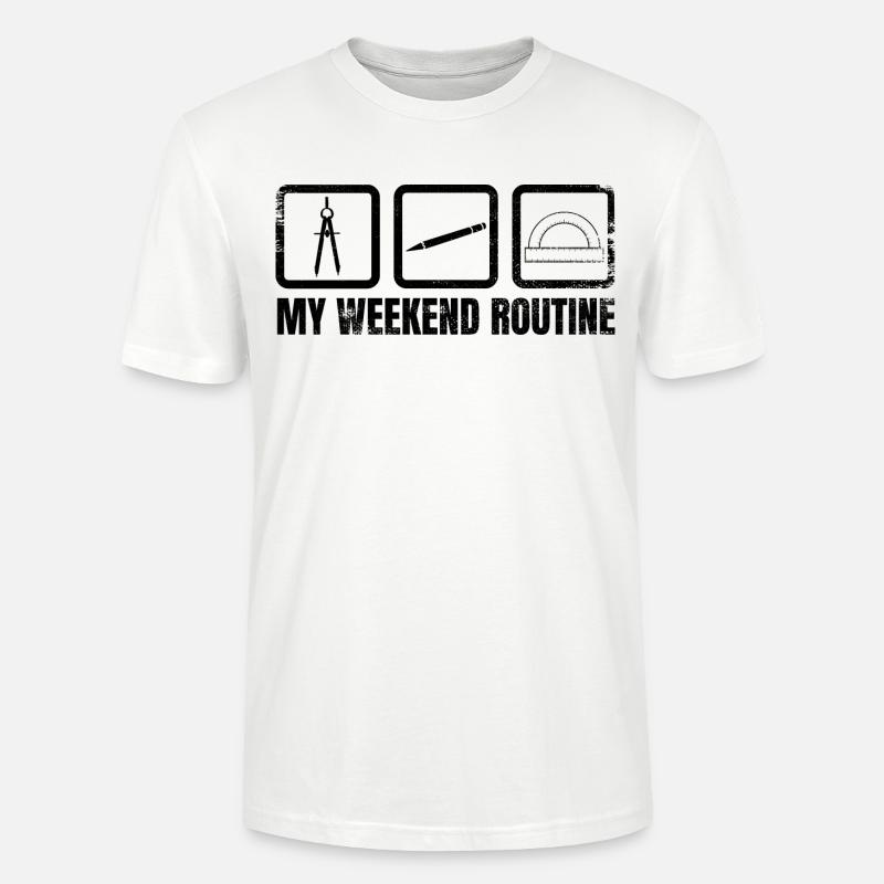 Meine Wochenendroutine - Stanley/Stella Unisex Bio-T-Shirt CRAFTER - Weiß