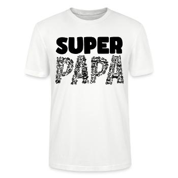 Super Papa - T-shirt bio CRAFTER Stanley Stella Unisexe - blanc - Devant - Alina (178cm) & Michal (187cm)
