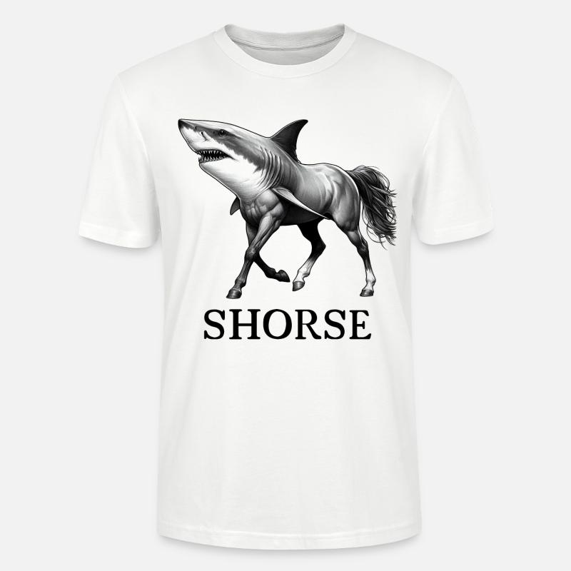 Haifisch Pferd Pferd - Stanley/Stella Unisex Bio-T-Shirt CRAFTER - Weiß
