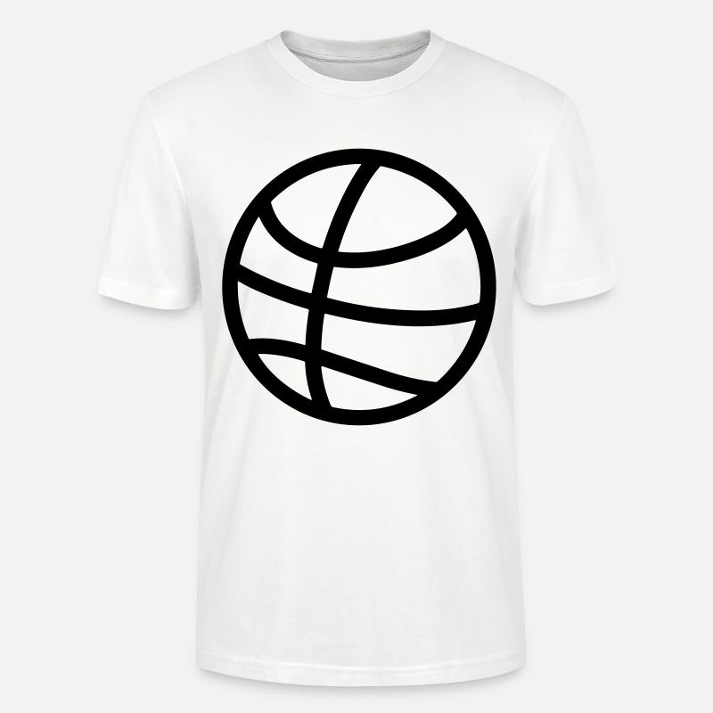 Ballon de basket - T-shirt bio CRAFTER Stanley Stella Unisexe - blanc