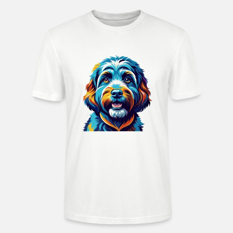 Cockapoo Hunderasse Bunt Karikatur Kawaii - Stanley/Stella Unisex Bio-T-Shirt CRAFTER - Weiß