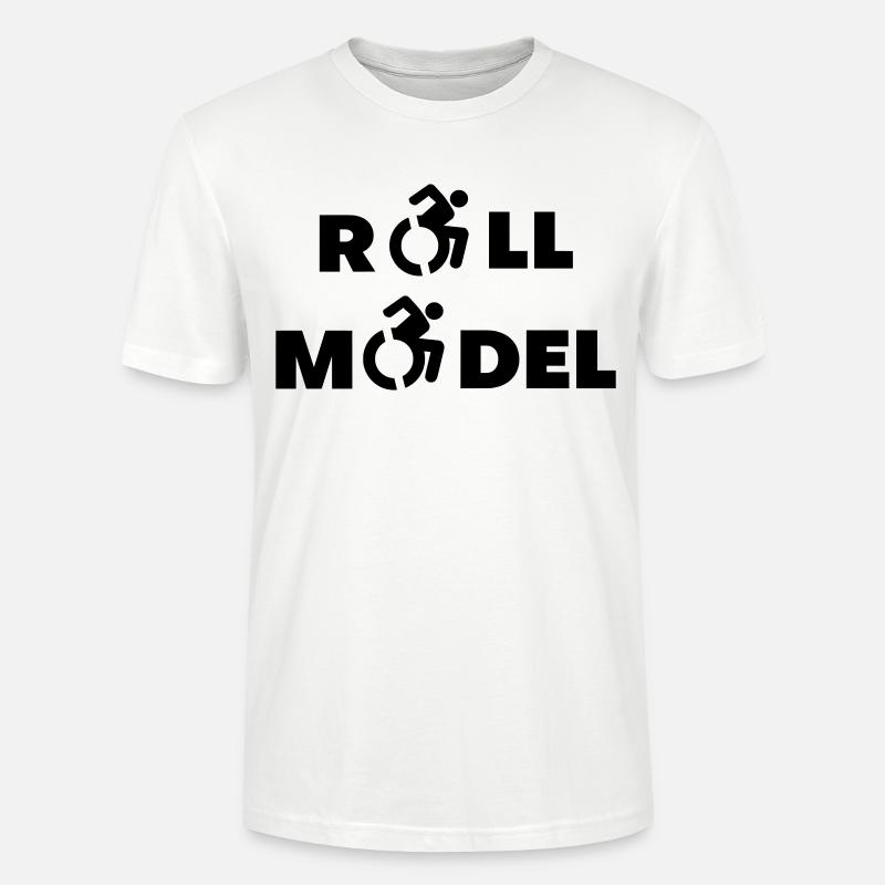 Jeder Rollstuhlfahrer ist ein Vorbild # - Stanley/Stella Unisex Bio-T-Shirt CRAFTER - Weiß