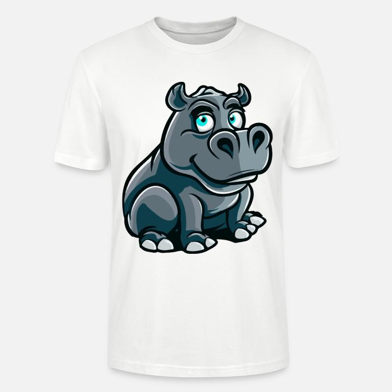 Nilpferd Comic - Stanley/Stella Unisex Bio-T-Shirt CRAFTER - Weiß