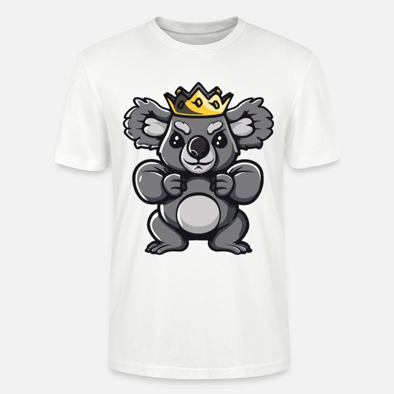 Koala Comic Krone - Stanley/Stella Unisex Bio-T-Shirt CRAFTER - Weiß