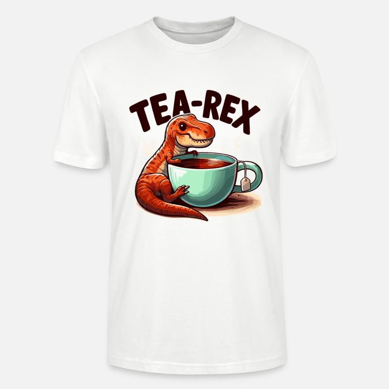 Tee Rex Tee-Rex Teetrinker Geschenk - Stanley/Stella Unisex Bio-T-Shirt CRAFTER - Weiß