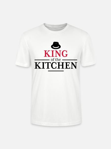 Men's Cooking Apron - Stanley/Stella CRAFTER Unisex Organic T-Shirt - white