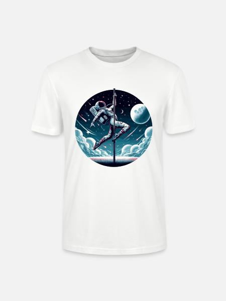 Pole Dance Astronautin Poledance Geschenk - Stanley/Stella Unisex Bio-T-Shirt CRAFTER - Weiß