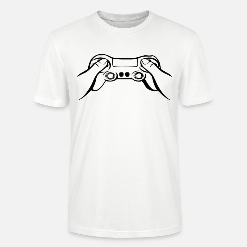 Gamecontroller schwarz - Stanley/Stella Unisex Bio-T-Shirt CRAFTER - Weiß