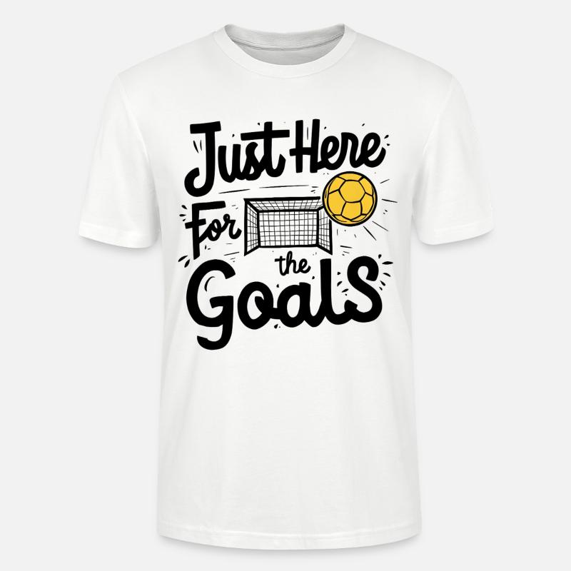 Just Here for the Goals - Stanley/Stella Unisex Bio-T-Shirt CRAFTER - Weiß