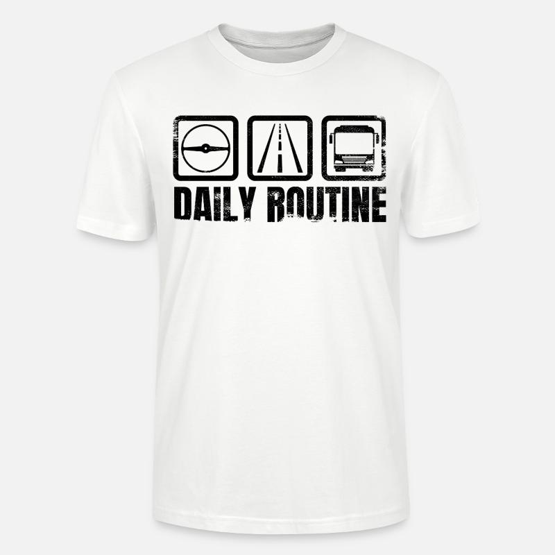 Busfahrer Routine - Stanley/Stella Unisex Bio-T-Shirt CRAFTER - Weiß