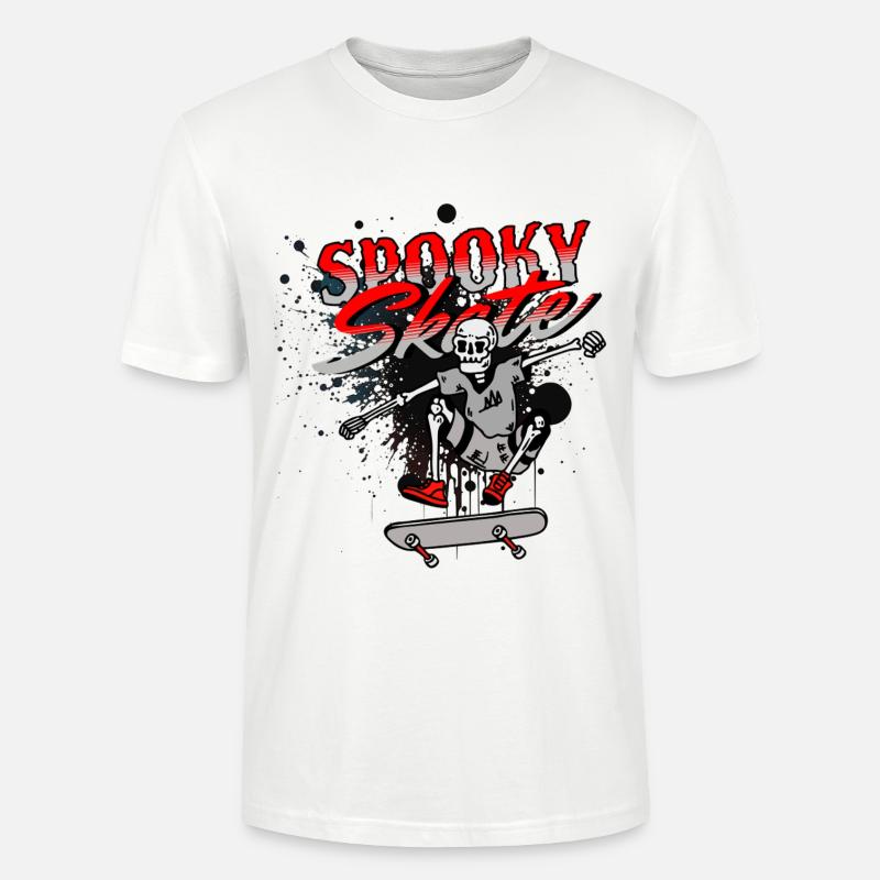 Skull Skateboard Graffiti Design - Stanley/Stella Unisex Bio-T-Shirt CRAFTER - Weiß
