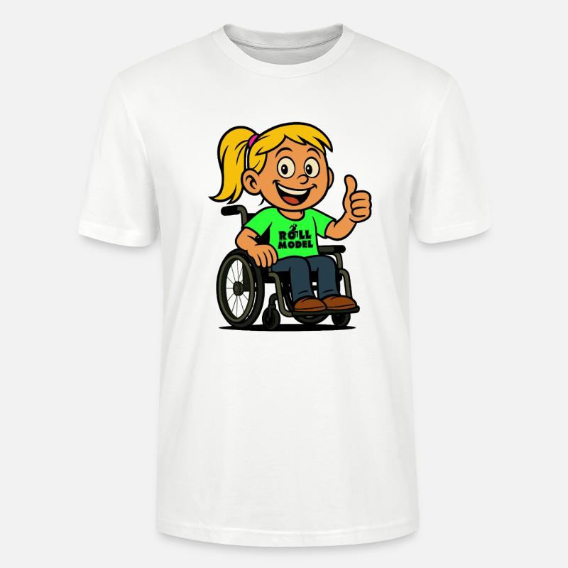 Lolla Vorbild der Rollstuhlfahrer. Rollstuhl # - Stanley/Stella Unisex Bio-T-Shirt CRAFTER - Weiß