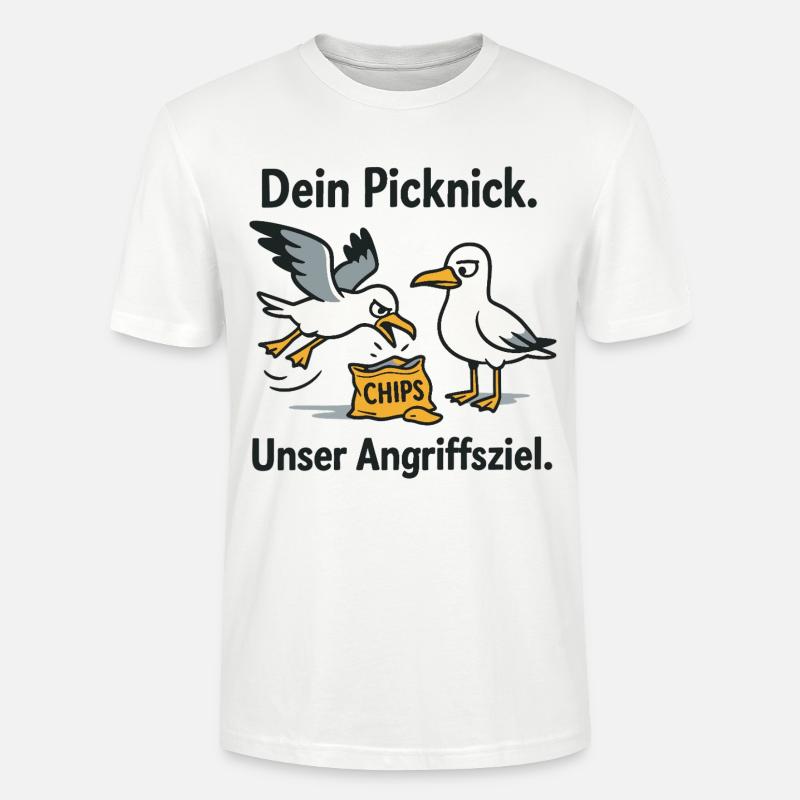 Dein Picknick Unser Angriffsziel - Stanley/Stella Unisex Bio-T-Shirt CRAFTER - Weiß