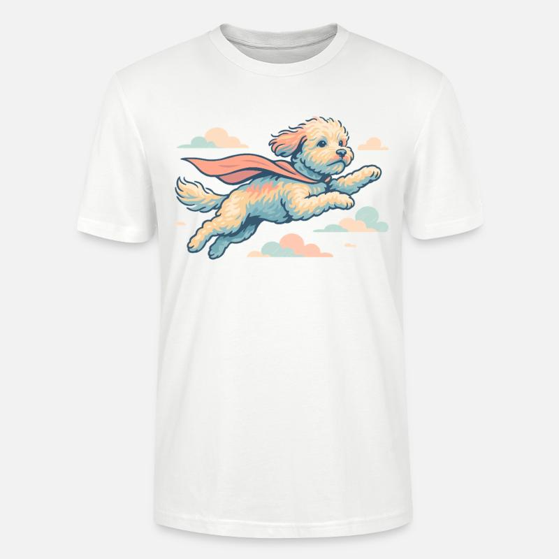 Super Hund Havapoo Cape Umhang Geschenk - Stanley/Stella Unisex Bio-T-Shirt CRAFTER - Weiß
