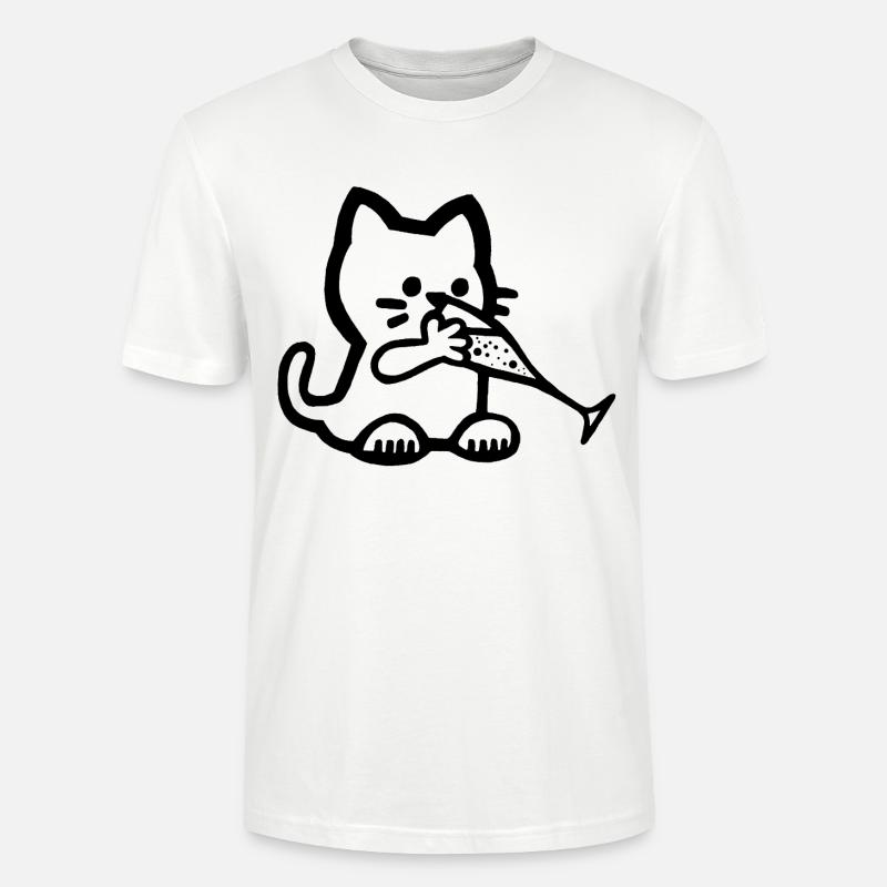 Durstiges Kätzchen - Stanley/Stella Unisex Bio-T-Shirt CRAFTER - Weiß