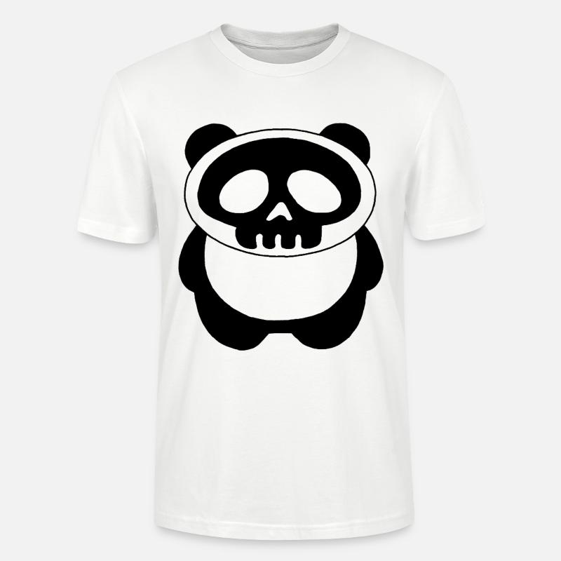 Panda-Schädel - Stanley/Stella Unisex Bio-T-Shirt CRAFTER - Weiß