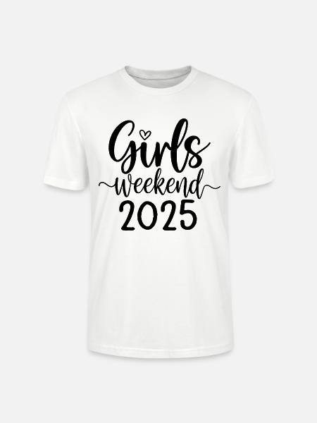 Girls Weekend 2025 Schriftzug - Stanley/Stella Unisex Bio-T-Shirt CRAFTER - Weiß