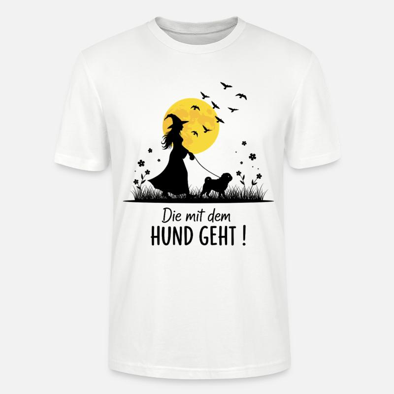 Die mit dem Mops geht ! - Stanley/Stella Unisex Bio-T-Shirt CRAFTER - Weiß