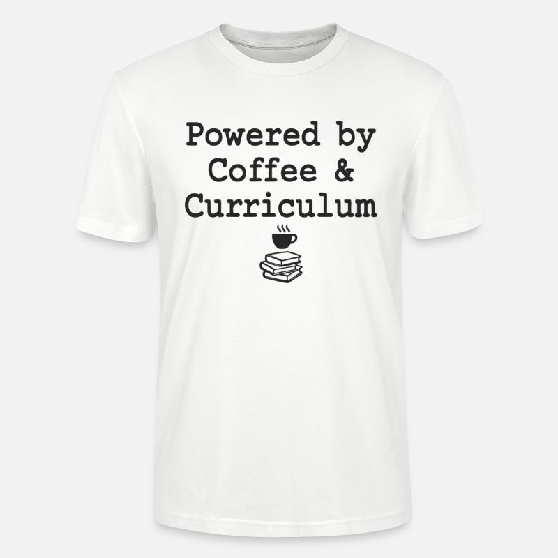 Powered by Coffee & Curriculum Coffee Statement - Stanley/Stella Unisex Bio-T-Shirt CRAFTER - Weiß