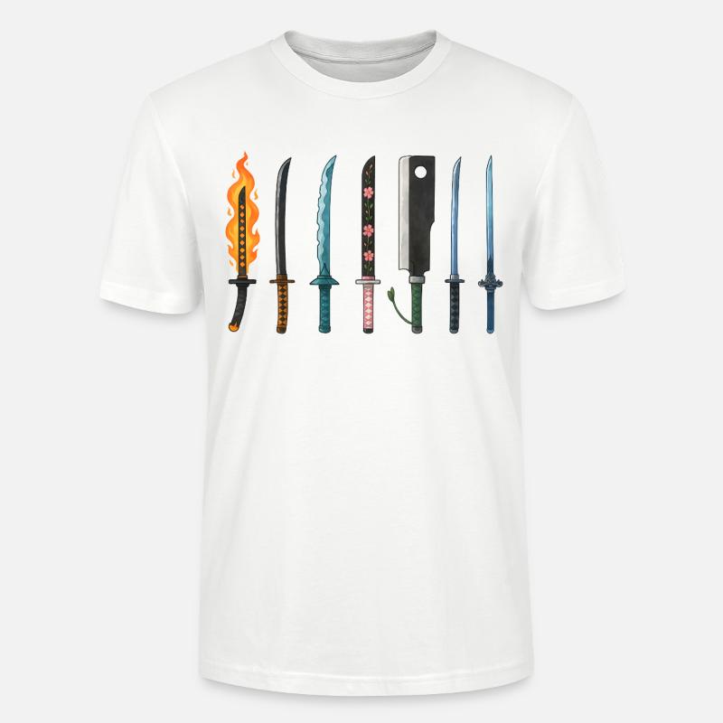 Anime Schwerter Sammlung Design - Stanley/Stella Unisex Bio-T-Shirt CRAFTER - Weiß