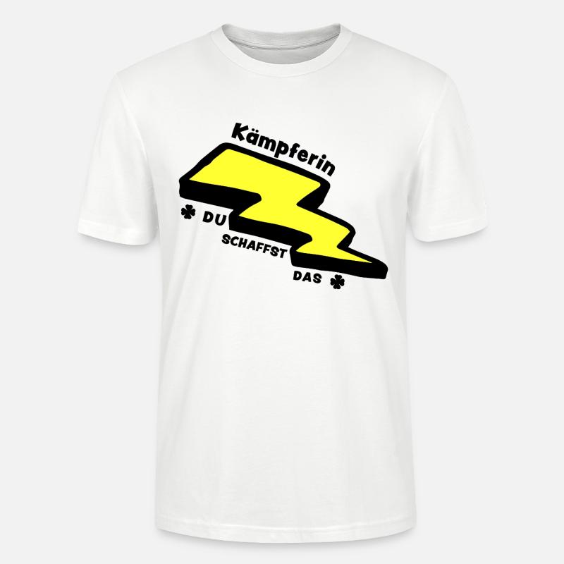 Glücksbringer: Kämpferin - Du schaffst das! - Stanley/Stella Unisex Bio-T-Shirt CRAFTER - Weiß