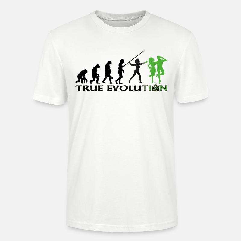 Évolution vers la danse traditionnelle irlandaise - T-shirt bio CRAFTER Stanley Stella Unisexe - blanc