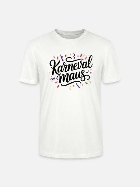 Karnevalmaus Konfetti Kostüm Karneval - Stanley/Stella Unisex Bio-T-Shirt CRAFTER - Weiß