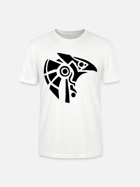 Egyptian god Horus (black) - Stanley/Stella CRAFTER Unisex Organic T-Shirt - white