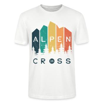 Alpen Cross 26 - Alpenüberquerung 2026 - Wandern - Stanley/Stella Unisex Bio-T-Shirt CRAFTER - Weiß - Vorne - Alina (178cm) & Michal (187cm)