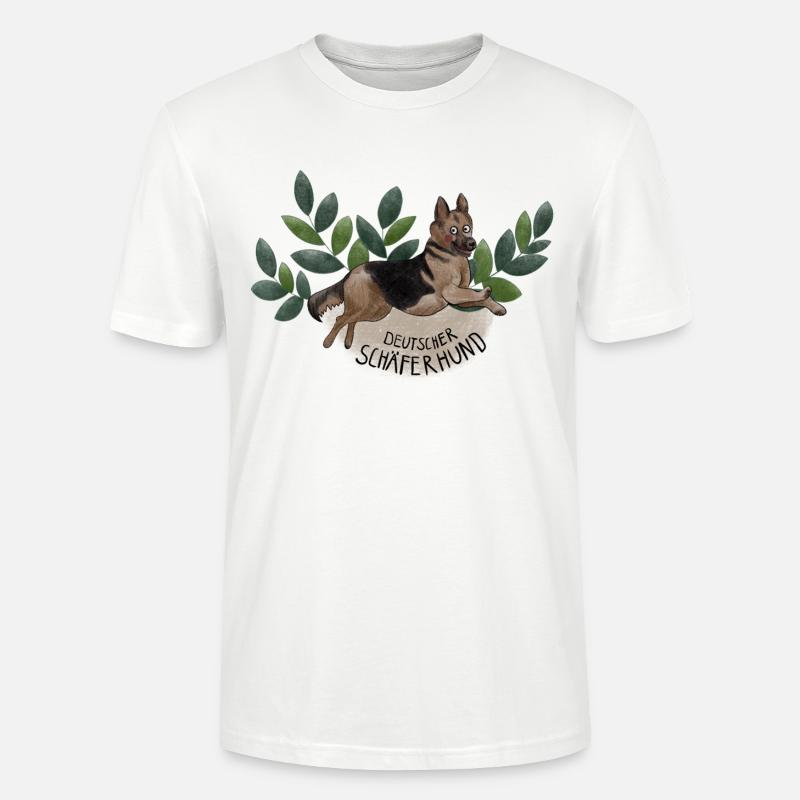 Deutscher Schäferhund Botanika - Stanley/Stella Unisex Bio-T-Shirt CRAFTER - Weiß